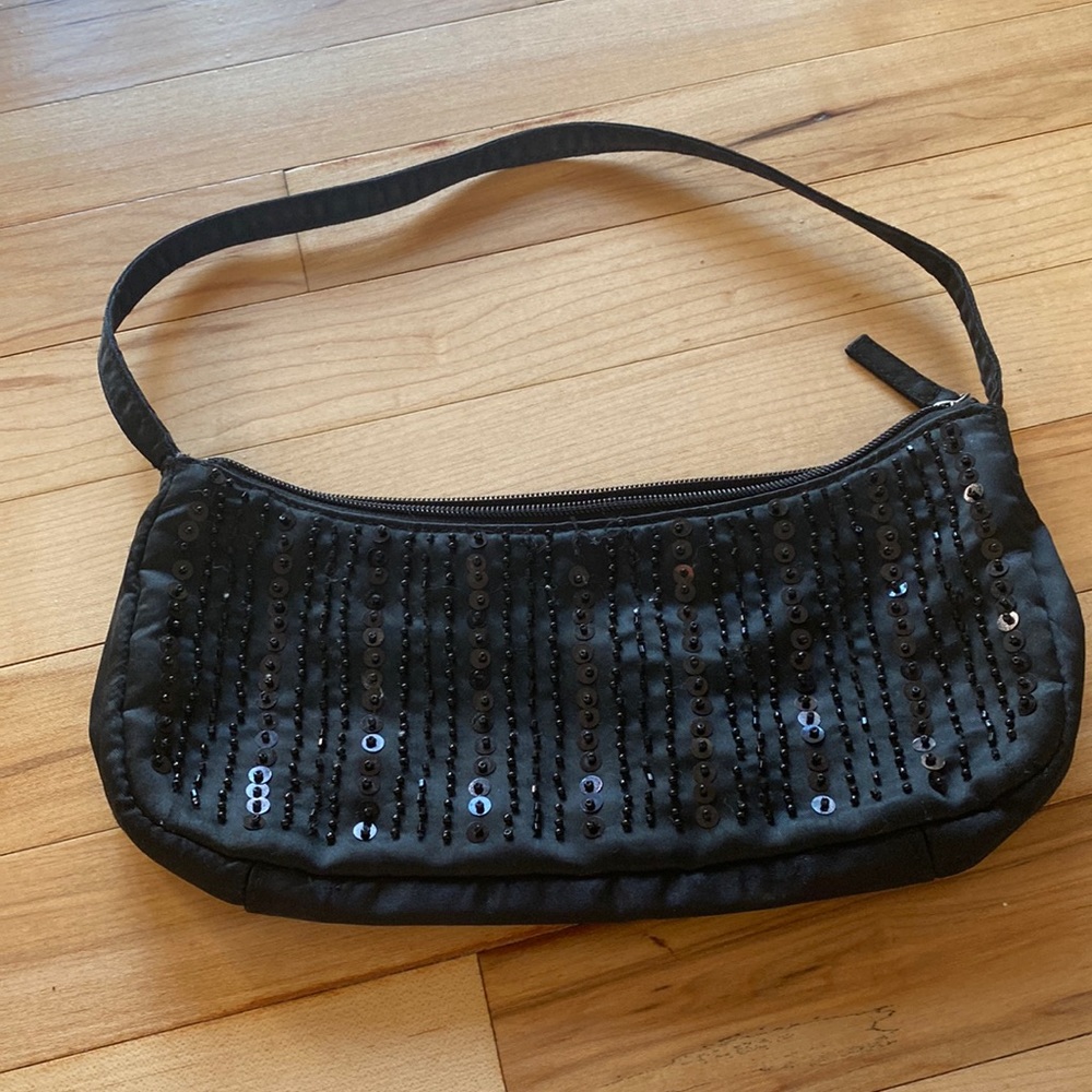 H&M sequin black night handbag